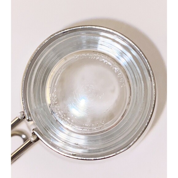 Bormioli Rocco Espresso Glasses Stainless Handles 4 Italian Espresso Cups - Picture 3 of 3